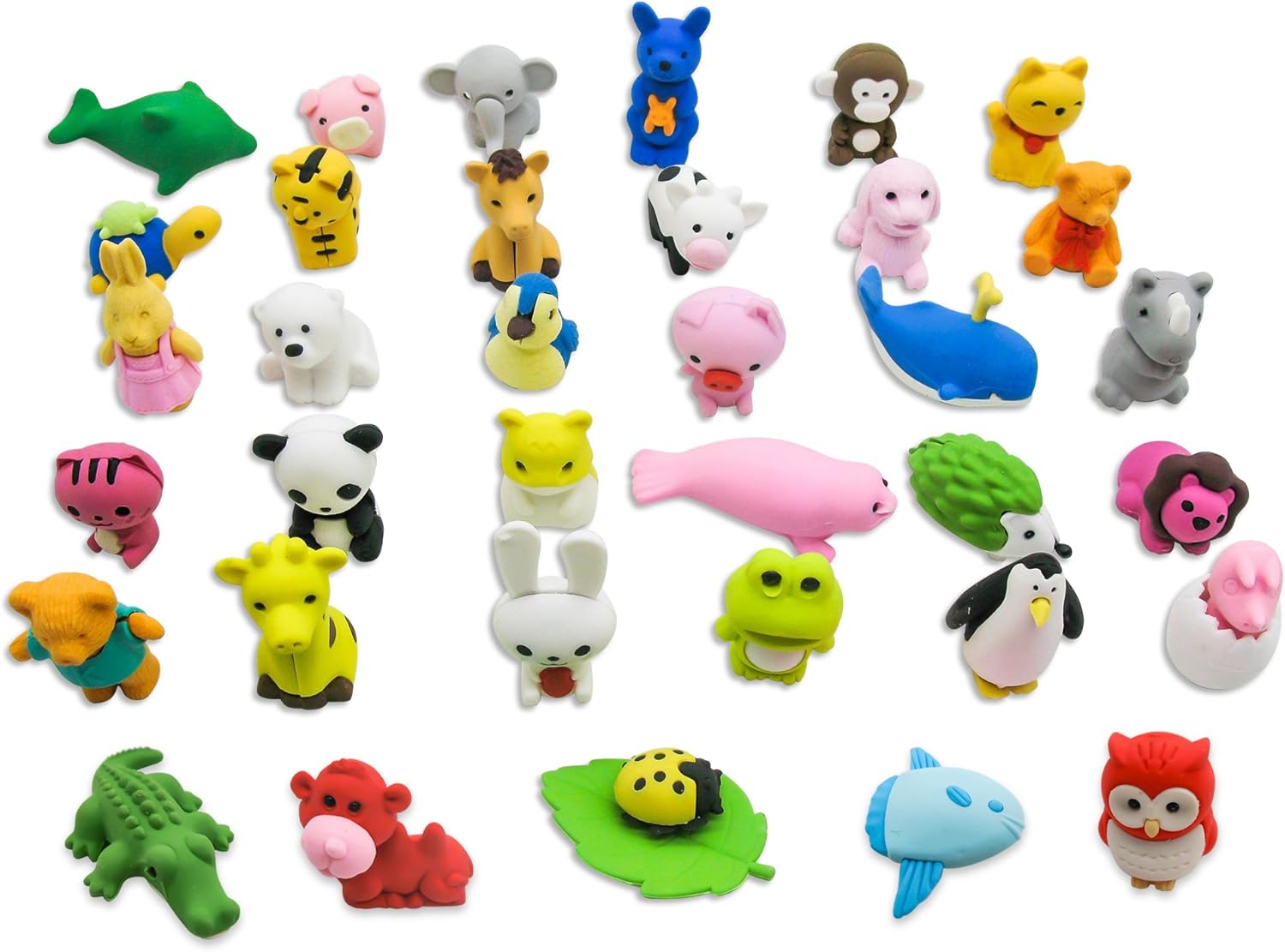 IWAKO Erasers Animal Overstock Pack of 24 Party Bag Filler/Gift
