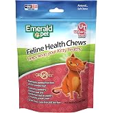Emerald Pet Feline Health Chews UT Support &mdash; Natural Grain Free Urinary Tract Health Cat Chews &mdash; Cat Urinary Supplements with Cranberry, Chicory Root, and Dandelion Leaf Extract &mdash; Made in USA, 2.5 oz