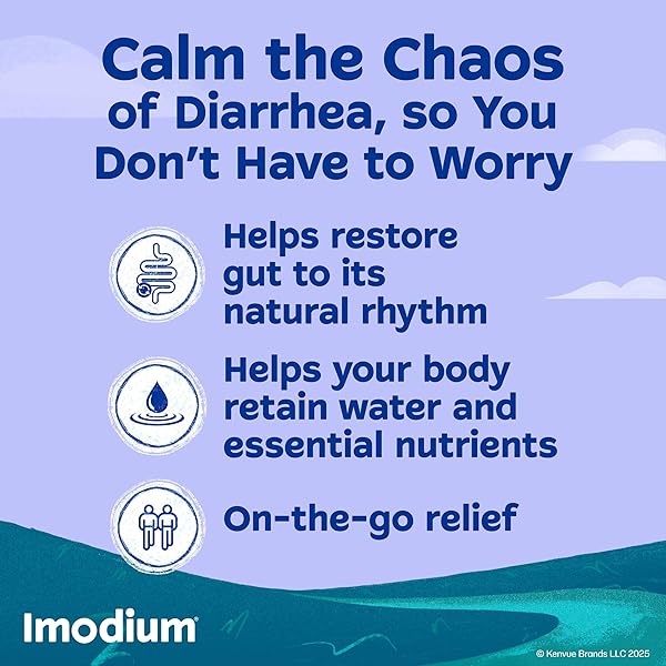 IMODIUM MULTI-SYMPTOM RELIEF CAPLETS, LOPERAMIDE HYDROCHLORIDE & SIMETHICONE ANTI-DIARRHEAL MEDICINE FOR THE RELIEF OF DIARRHEA, GAS, BLOATING, CRAMPS & PRESSURE, HSA/FSA ELIGIBLE, 18 CT
