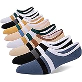 eallco No Show Socks Men Cotton Low Cut Non Slip Invisible Thin Socks 8 Pairs