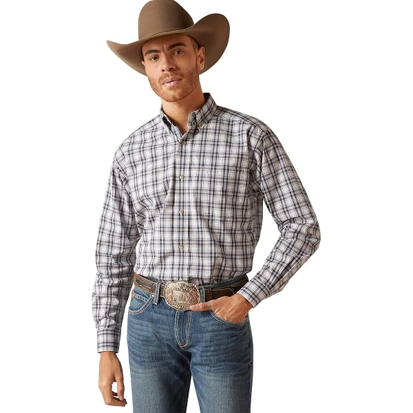 ARIAT Men's MNS Pro Newton Long Sleeve Shirt - Moisture-Wicking, UV Protection, Quiet Shade