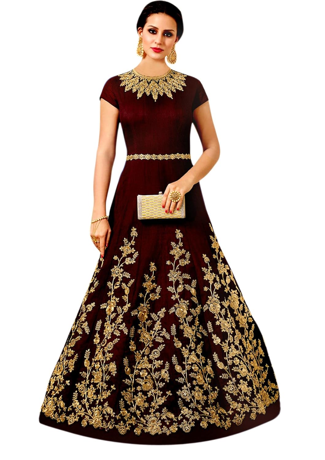 westcoaston embroidered anarkali gown (freesize)