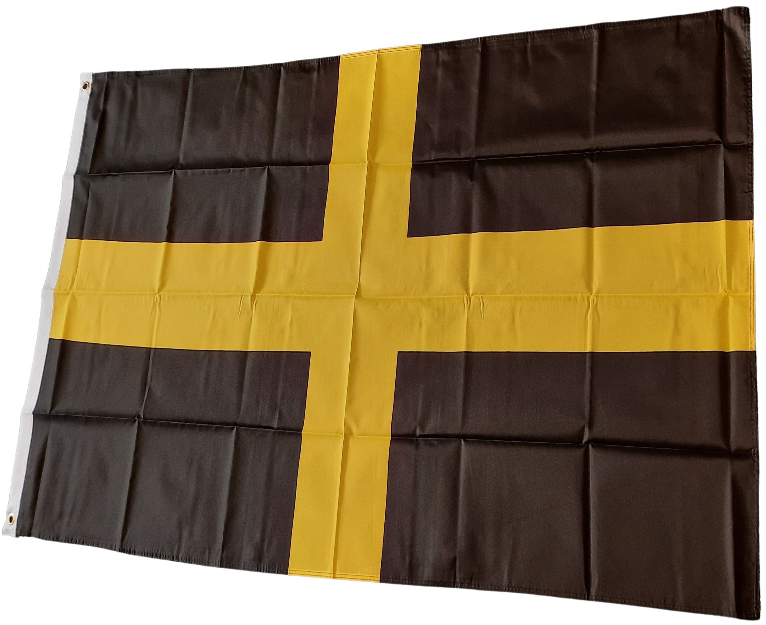 NWFlags St Davids Cross Flag 3ft x 2ft 75d Premium Polyester Suitable For Flagpoles | Strong Polyester 3x2 foot material Saint David flag with Eyelets