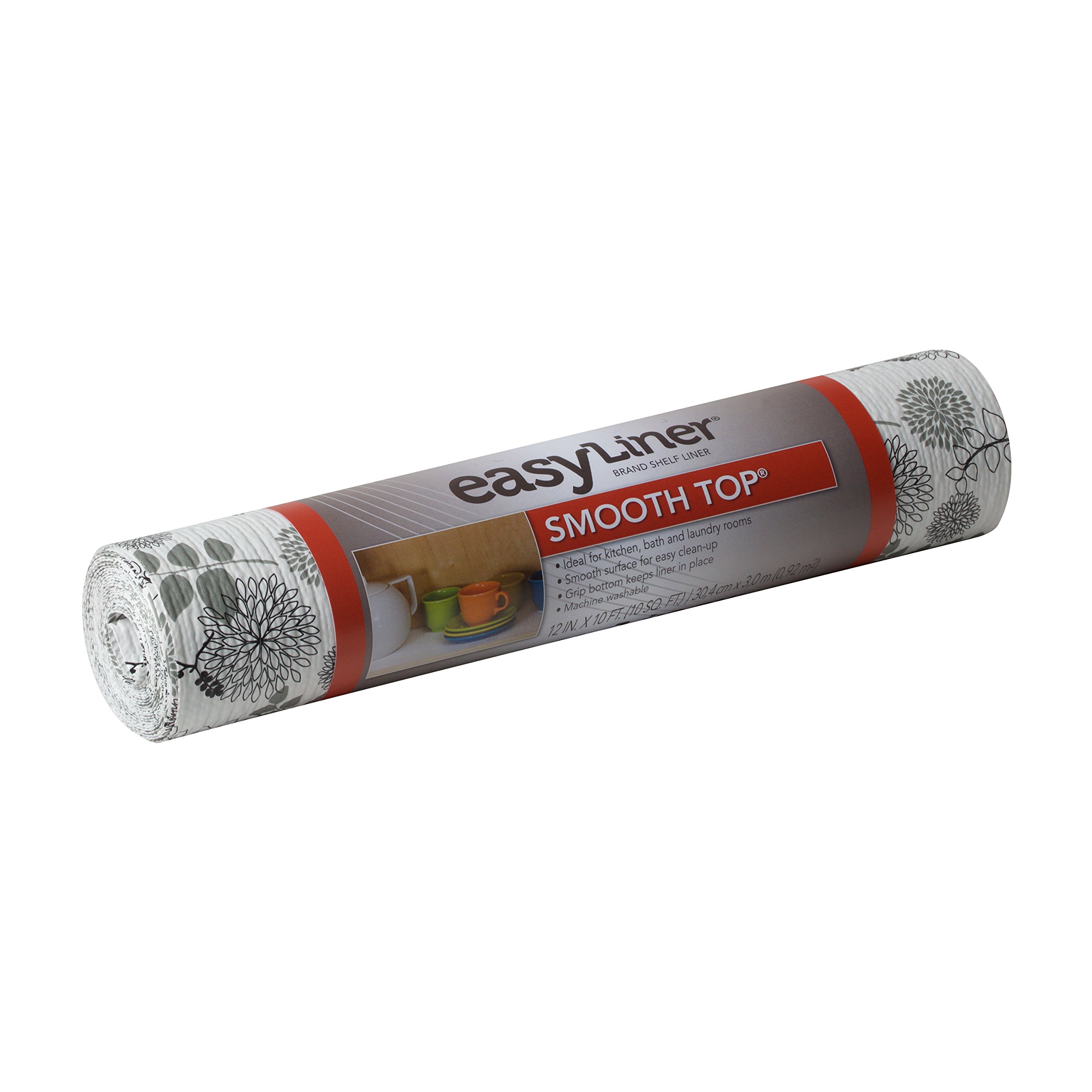 Duck Smooth Top EasyLiner, 12-inch x 10 Feet, Midnight Bloom