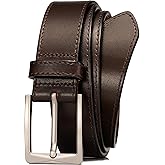 WOLFANT Men's 35mm Dress Casual Belt,100% Italian Full Grain Real Solid Leather