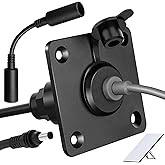 RVSPARK Waterproof Wall Socket Passthrough for Starlink Mini, Aluminum DC 5.5 x 2.1 Female Bulkhead Connector Panel Mount and DC Female to Female Cable Adapter Kit for RVs,Trucks,Boats