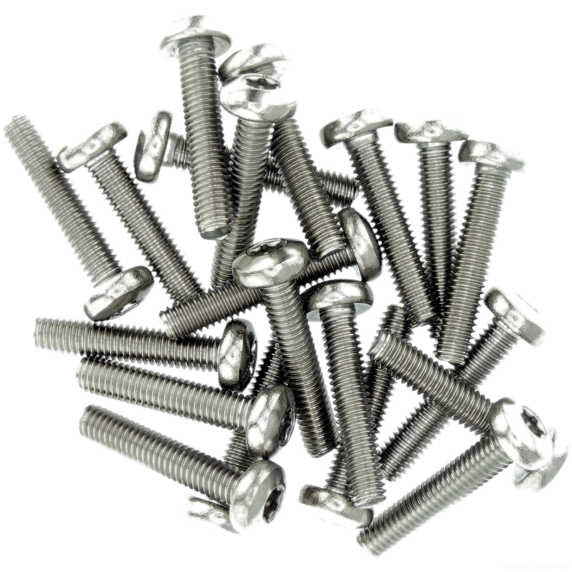M5 (5mm x 25mm) TX Pan Thread Rolling Screw - Stainless Steel (A2) (Pack of 20)