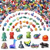 200PCS Shimmery Rainbow Random 3D Printed Mini Animal Figurines | Flexible Articulated Rainbow Animals, Party Favors, Classroom Rewards, Carnival Prizes, Gifts, Collecting &amp; Display