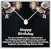 Happy Birthday Gift Pearl Necklace Daughter Sister Friend Mother Grandmother Daughter In Law Gift