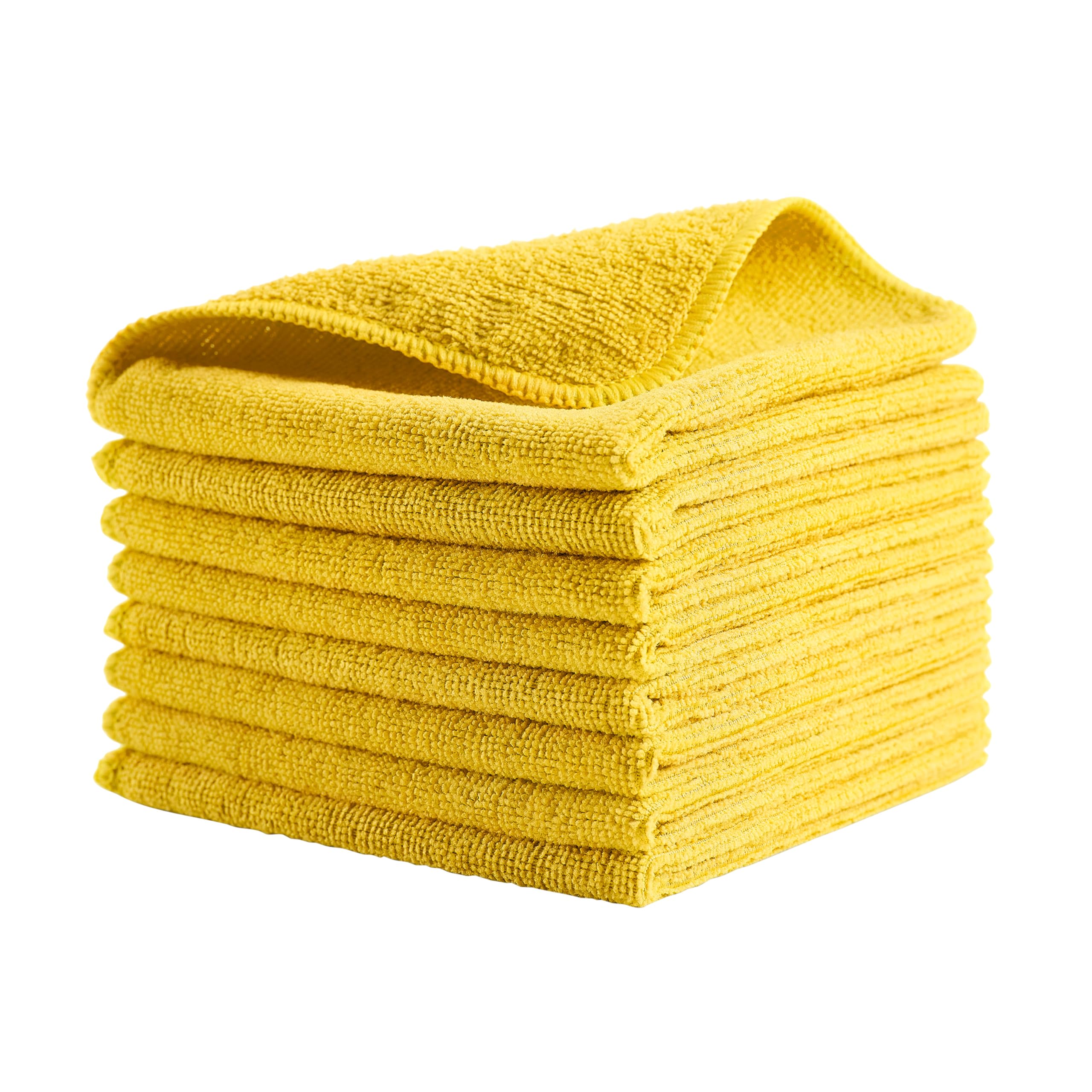 Rubbermaid Commercial Microfibre Cloth, 40cm x 40cm, Yellow (Pack of 24 Cloths), 1820584