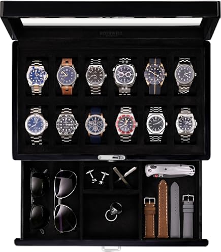 Amazon.com: ROTHWELL 18-Slot Watch Case with Drawer – Luxury Watch