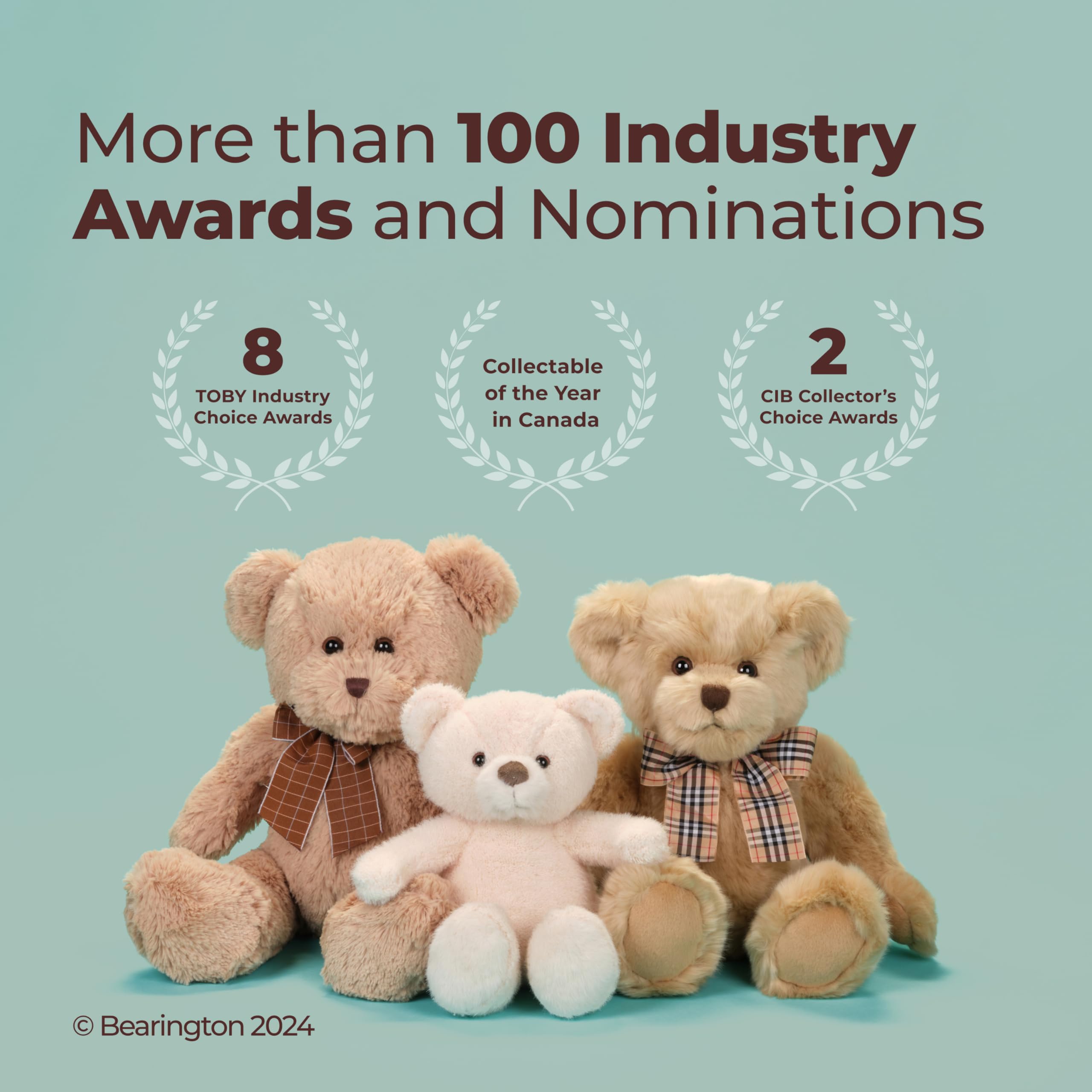 Bearington Collection Bearington Lil' Reggie 12 Inch Stuffed Animal - Large Brown Teddy Bear - Teddy Bear Stuffed Animal