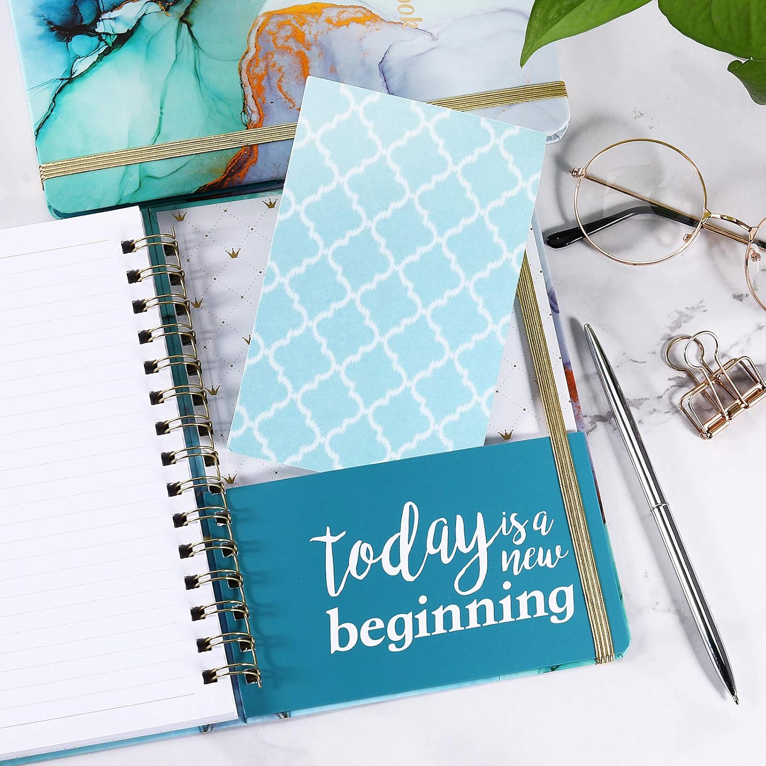 Spiral Journal/Notebook - Lined Journal with Back Pocket and Hardcover, 8.4" x 6.3", College Ruled Notebook/Journal, Premium Thick Paper, Strong Twin-Wire Binding, Perfect for School, Office & Home : Office Products