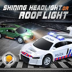 AGM MASTECH Slot Car Race Track Set with 4 Light-Up