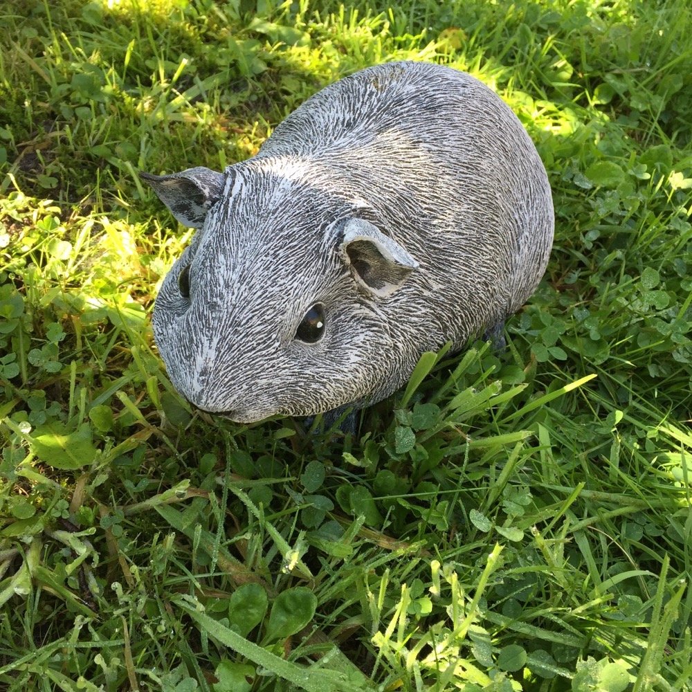Antikas Animals Guinea Pig Stone Figurine FrostProof Cast Stone