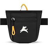 OllyDog Goodie Treat Bag, Dog Treat Pouch, Waist Belt Clip for Hands-Free Training, Magnetic Closure, Dog Training and Behavior Aids, Three Ways to Wear (Raven S'25)