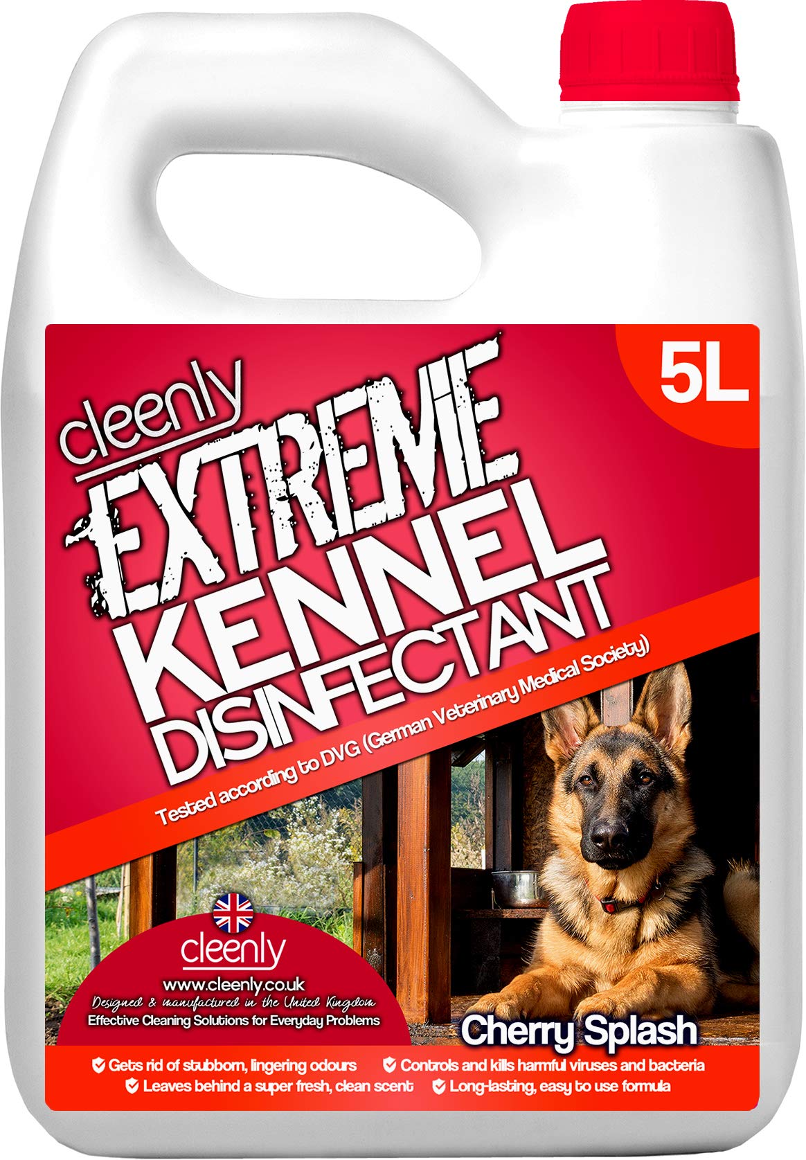 Buy Cleenly Extreme Kennel Disinfectant, Deodoriser, and Cleaner (5L
