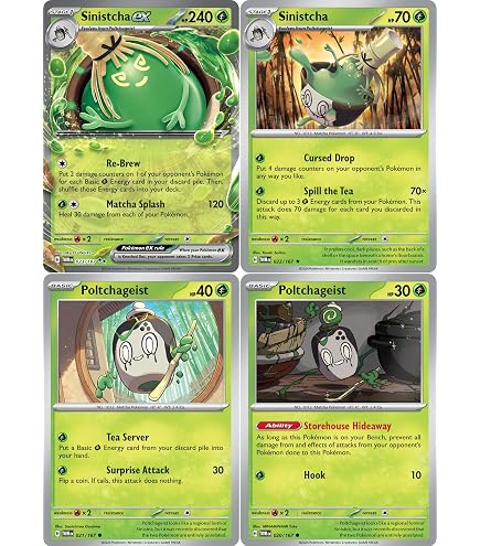 Amazon.com: Pokemon – Sinistcha ex 189/167 – Twilight Masquerade – Full Art Pokemon  Card – Secret Rare : Toys & Games