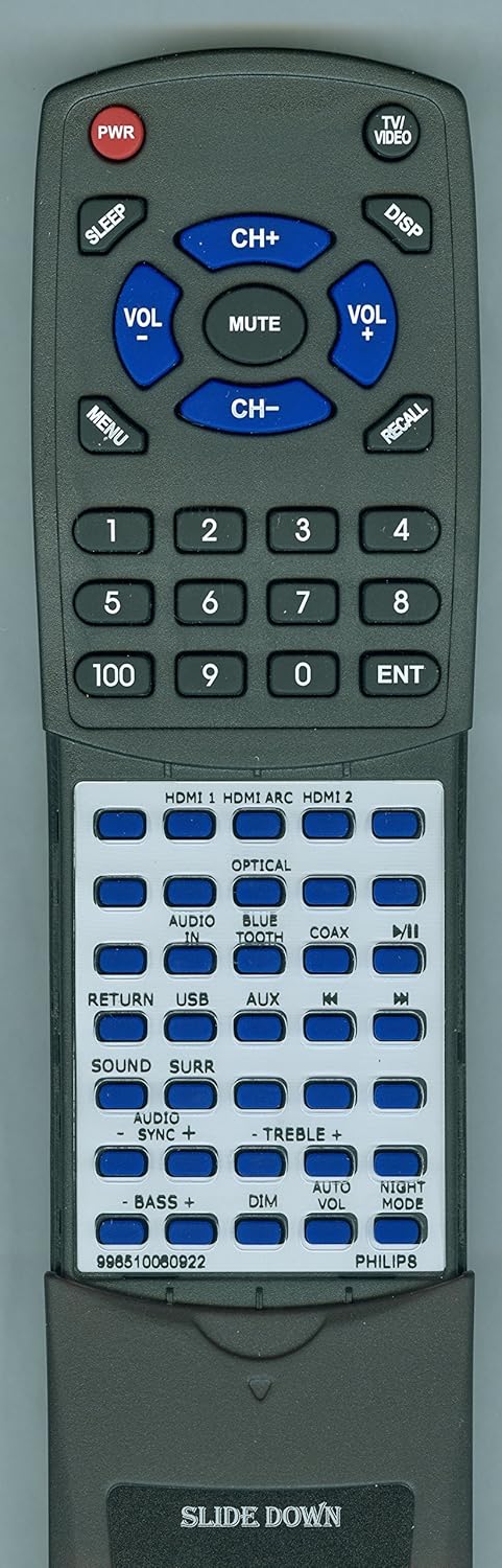 Amazon.com: Replacement Remote for Philips 996510060922, HTL5110/F7