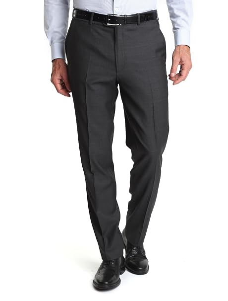 Caramelo Pantalon Vestir De Conjunto Regular Hombre Gris