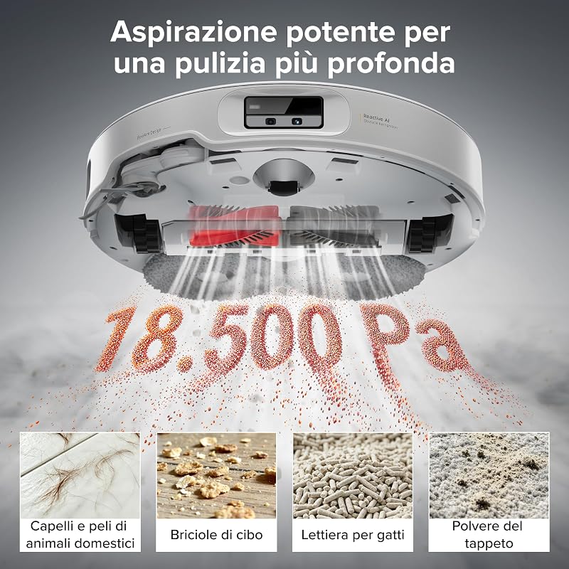 Qrevo EdgeT Robot Aspirapolvere Lavapavimenti con LDS Retrattile