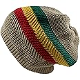 RW Knitted Slouchy Cotton Classic Rasta Beanie