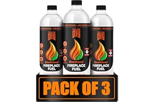 Y'ALLCANDIY Bioethanol Fireplace Fuel 3X1 Liter - Bio Ethanol Fuel for Table Top Fire Pit, Renewable Ethanol Fire Pit Fuel Burners, Clean Burning, Odorless, and Smokeless Bioethanol Fuel for Tabletop Fireplaces