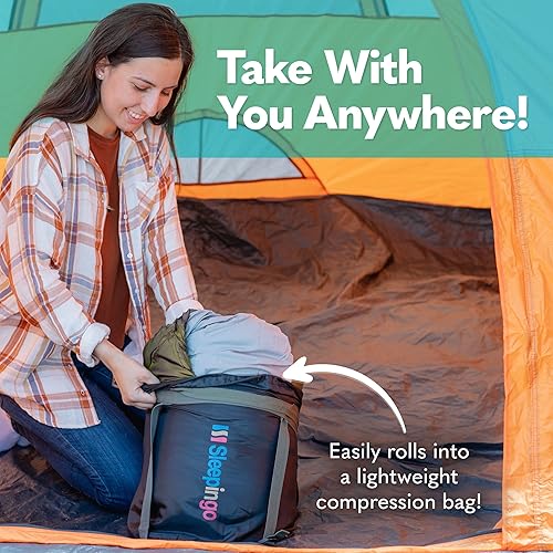 Sleepingo Double Sleeping Bags for Adults Backpacking, Camping