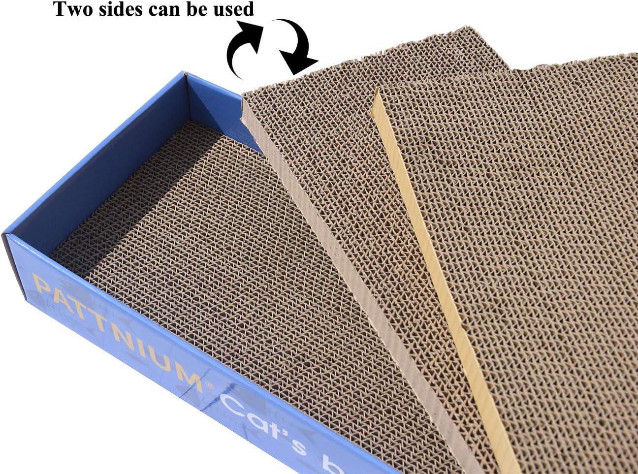 PATTNIUM 3 in 1 Corrugated Cat Scratcher Cardboard Scratching Pad Toys with Catnip Scratch Lounge Bed for Cats Pack of 3 : Pet Supplies