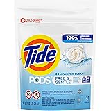 Tide PODS Free & Gentle, Laundry Detergent Liquid Pacs, Unscented and Hypoallergenic for Sensitive Skin, 31 Count - Packaging