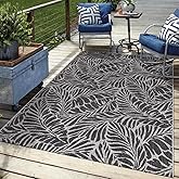 Keen Home Design Terrace Outdoor Area Rug - 8x10 Washable Indoor/Outdoor Rug for Patio, Kitchen, Balcony, Beach, Garden, Deck