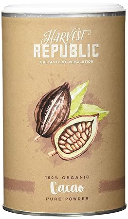 HARVEST REPUBLIC, Bundle: 4 Fruchtpulver (Bio-Erdbeerpulver + Bio-Himberpulver + Bio-Bananenpulver + Bio-Kakao)