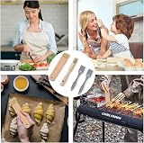 YMTWSRY 4pcs Pastry Brush Wood Silicone Basting BBQ Baking Cake Meat Desserts view 7