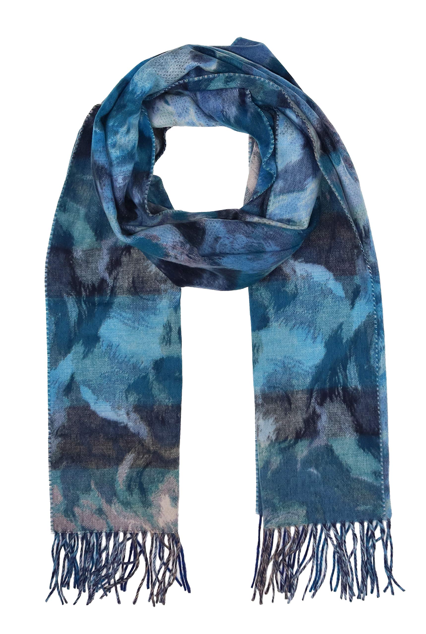 Accessories First Watercolor Floral Scarf Fashionable Womens Acrylic Woven Scarf with Twisted