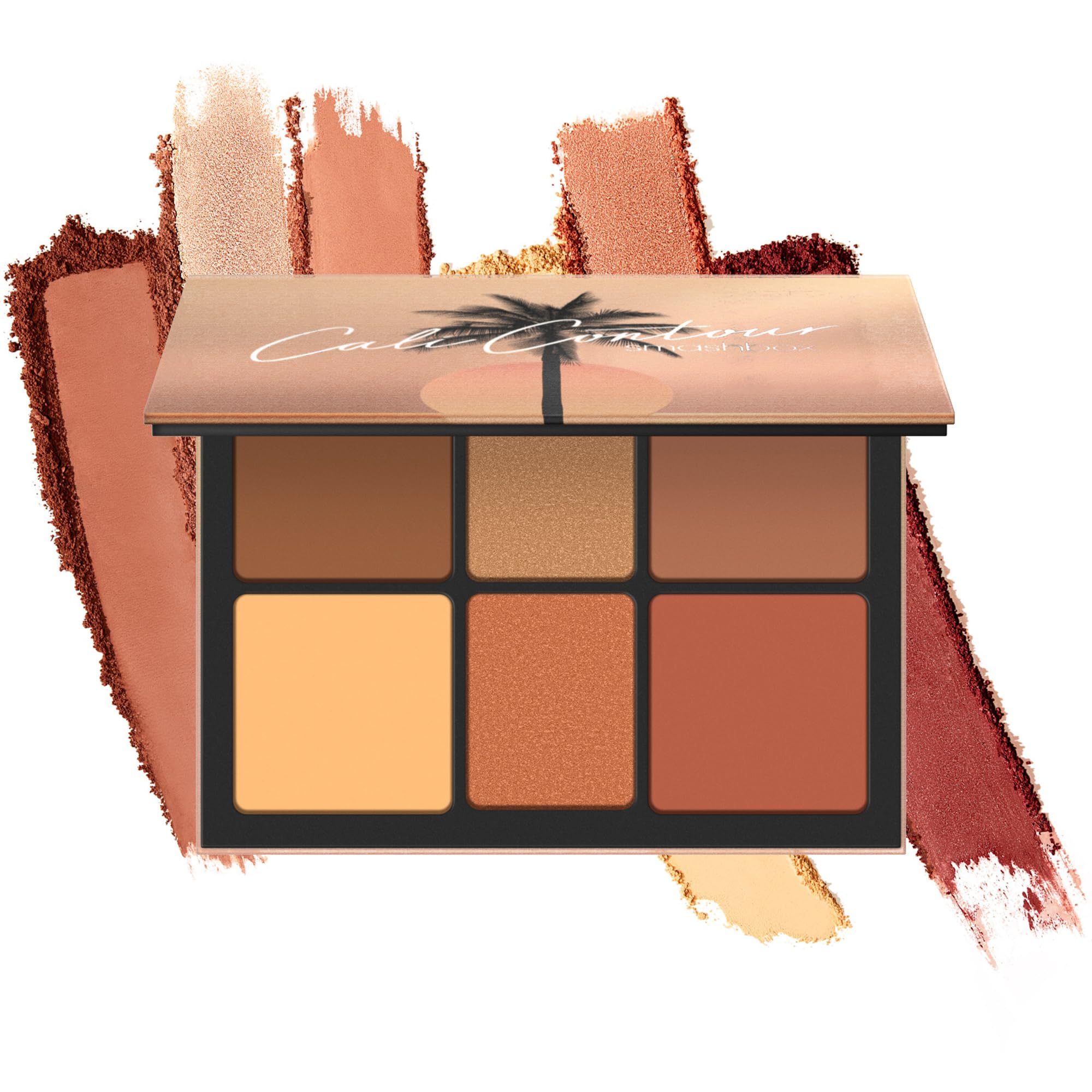 Smashbox The Cali Contour Palette | Six-Shade Contour Kit with Highlighter, Bronzer and Blush to add Dimension + Glow, 0.69 Ounce, Medium to Dark