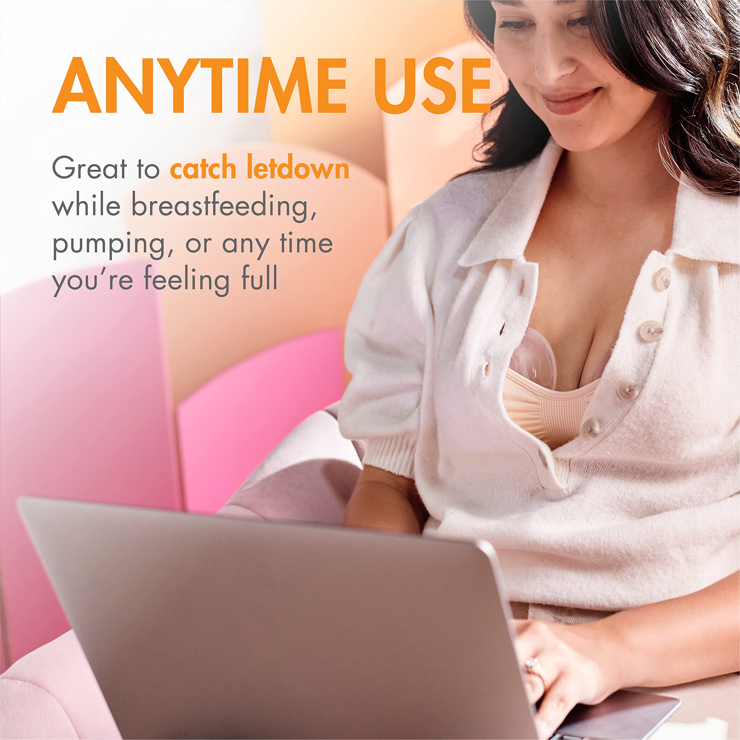 Boon Trove Silicone Manual Breast Pump - Passive Milk Collector - Hands Free Breast Pump for Nursing - Breastfeeding Essentials - 1 Count
