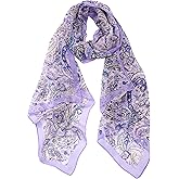 PANTONIGHT Long Chiffon Fashion Scarf Lightweight Chiffon Sheer for women