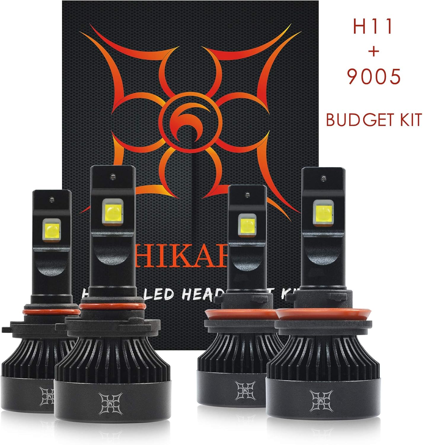Hikari Low Beam+ 9005/HB3 High Beam LED Headlight Bulbs Perfect