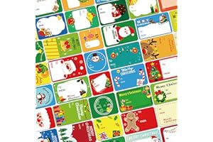 BEATRI Christmas Gift Stickers 162Pcs Christmas Sticker Labels Tags Self Adhesive Gift Tags Stickers, 54 Assorted Patterns - of to from Holiday Present Labels