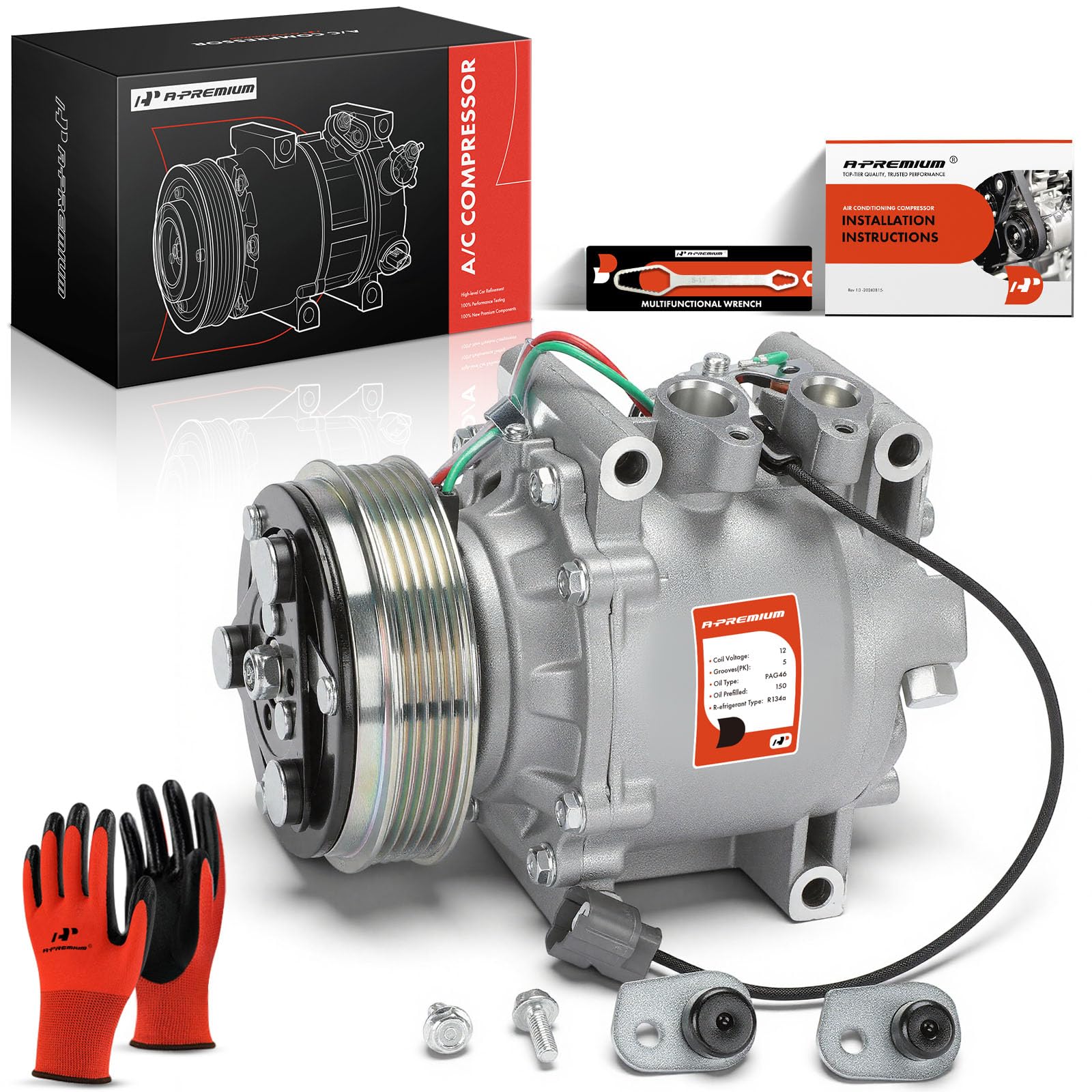 Photo 1 of A-Premium Air Conditioner AC Compressor with Clutch Compatible with Honda Fit 2007 2008