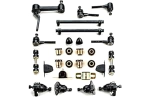 A-RESTO-PARTS Front End Suspension Rebuild Kit Compatible with Chevrolet Corvette OEM Spec Replacements (22 Piece Kit) (YEARS: 1975-1982 Master Black Poly)
