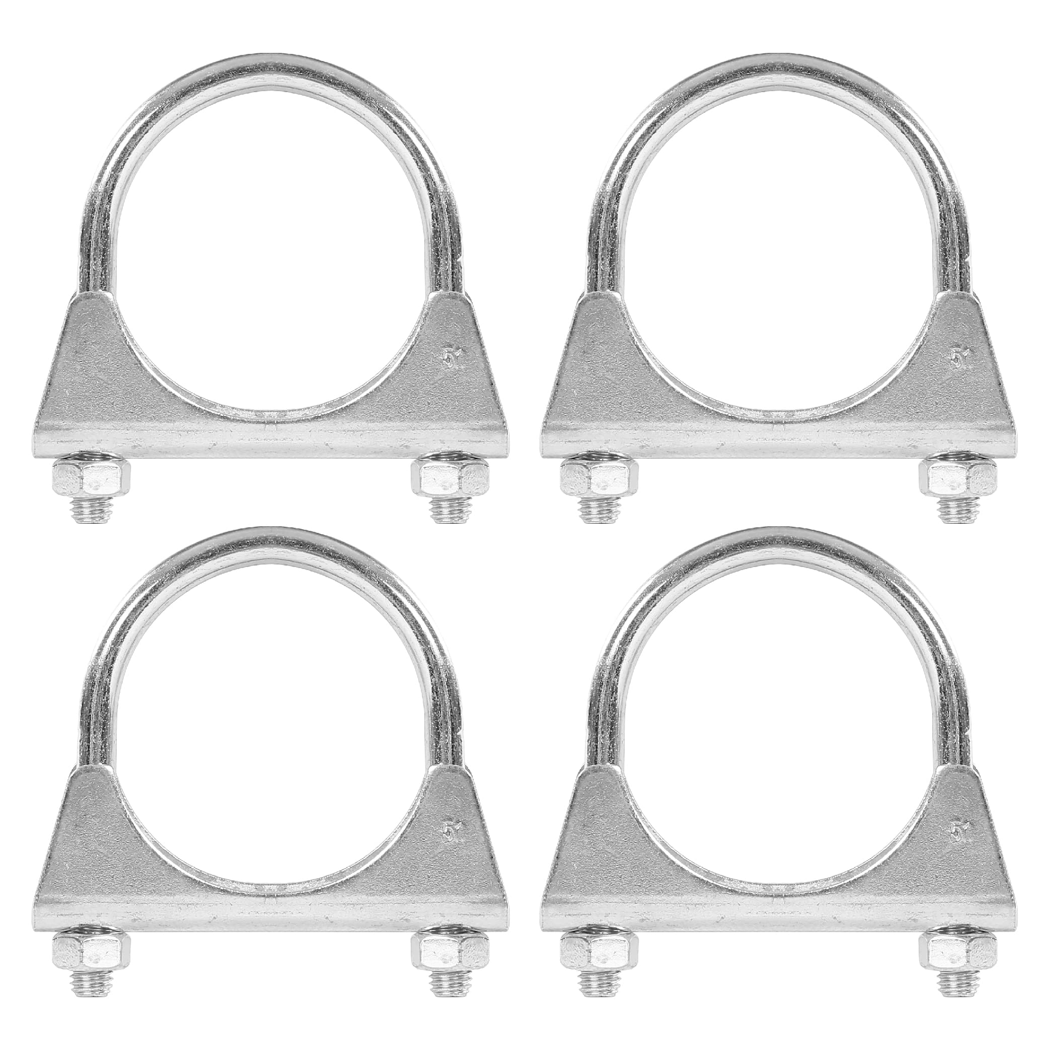 Photo 1 of BATONECO 2" U Bolt Clamp, Muffler Exhaust Clamps,2 Inch Saddle Style Heavy Duty Mild Steel(4-Pack)
