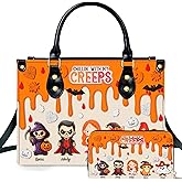 Personalized Witch Leather Bags, Halloween Purses For Women, Witch Art Bag, Spooky Halloween Purses, Holiday Gifts