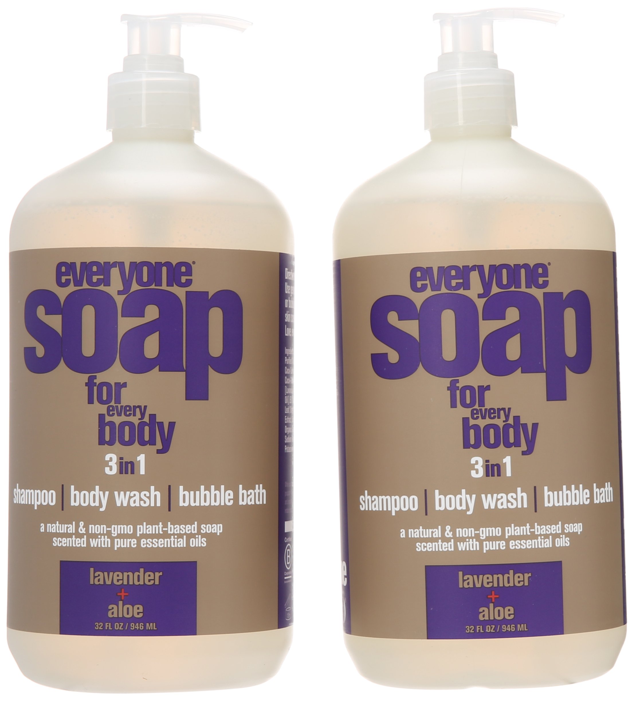 Everyone 3-In-1 Soap, Lavender and Aloe, 32 FL Oz, Pack of 2