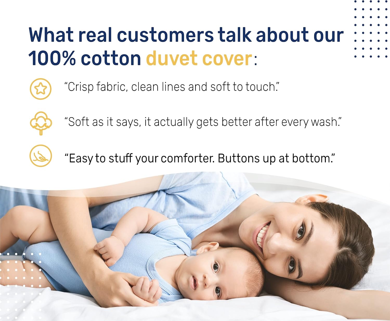 California Design Den 100% Real Cotton Duvet Cover - Premium 400 Thread Count, Comforter Cover, Smooth Sateen Weave, Button Closure and Corner Ties (1 Piece, Pure White, Full/Queen): Home & Kitchen