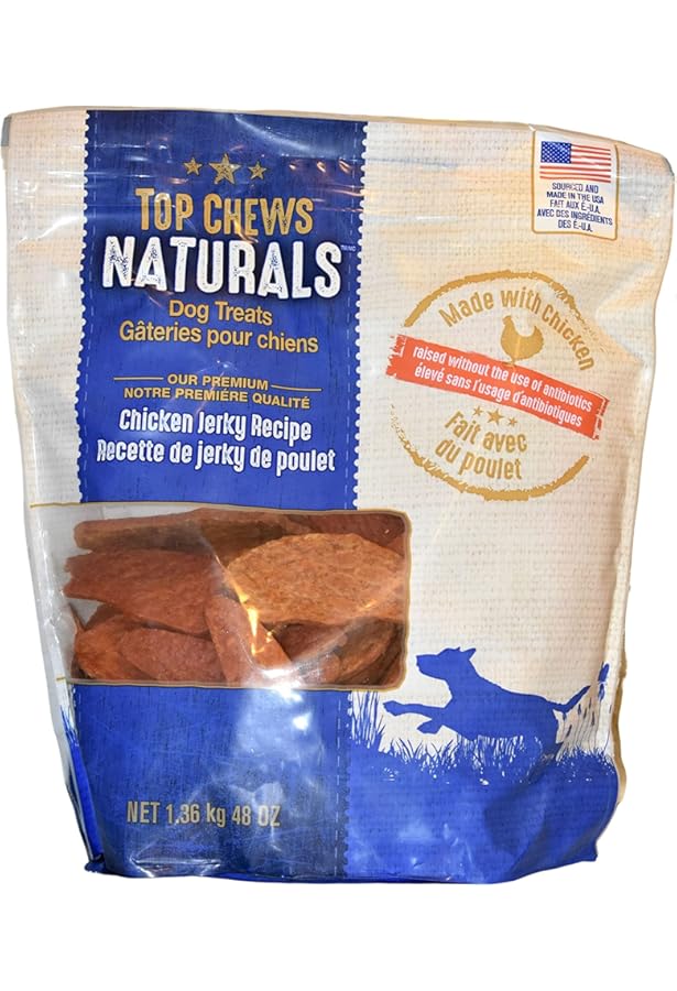 dog chews chicken