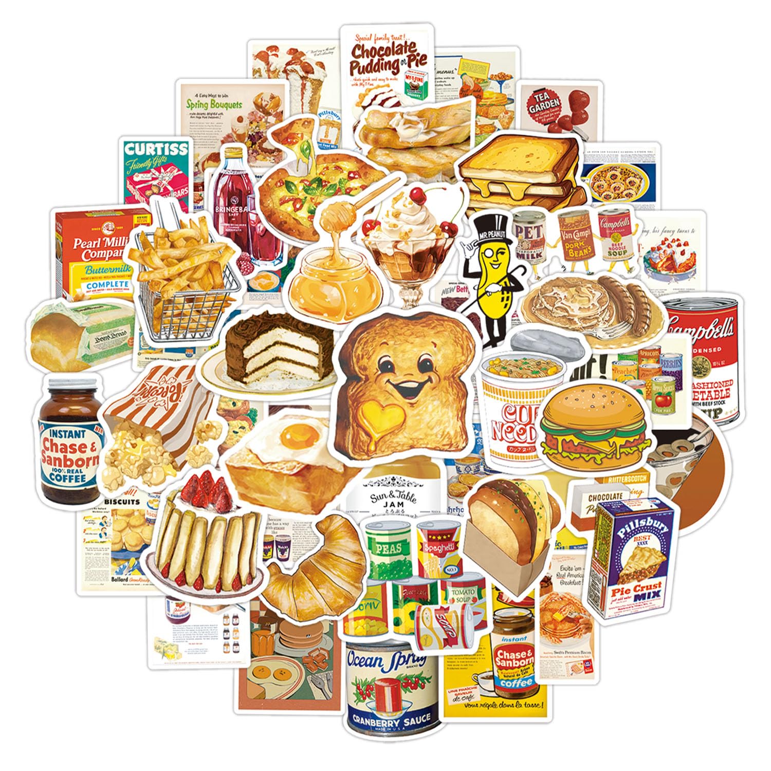 Food Stickers 50 Pcs