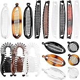 18pcs Banana Clip Hair Clips, Hapdoo Banana Clips for Women Girls Volumizing Ponytail Hair Claw Clip Styling Accessories, 6 Styles