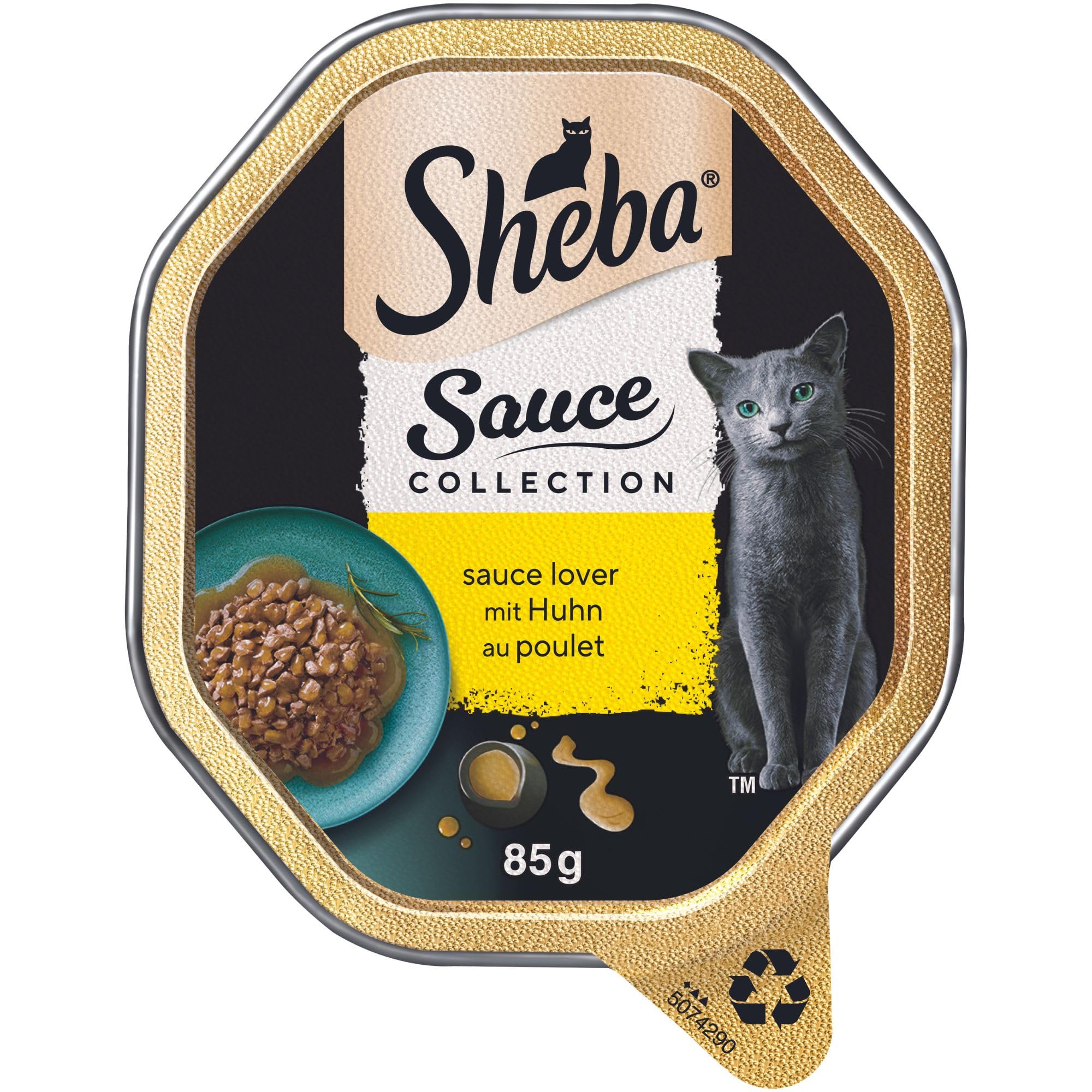 Sheba Sauce Collection Sauce Lover Katzen Nassfutter in Schale mit Huhn 2x11x85g 2