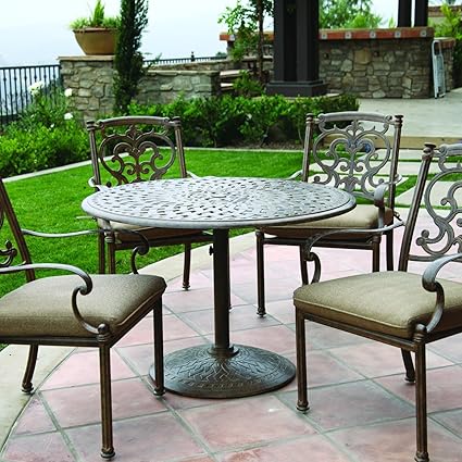 Amazon Com Darlee Santa Barbara 5 Piece Cast Aluminum Patio